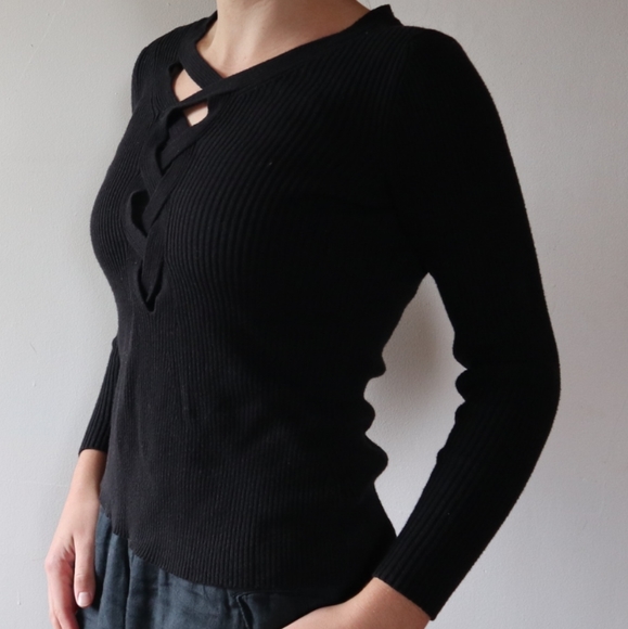 NIC+ZOE Black Longsleeve Top - Picture 6 of 9